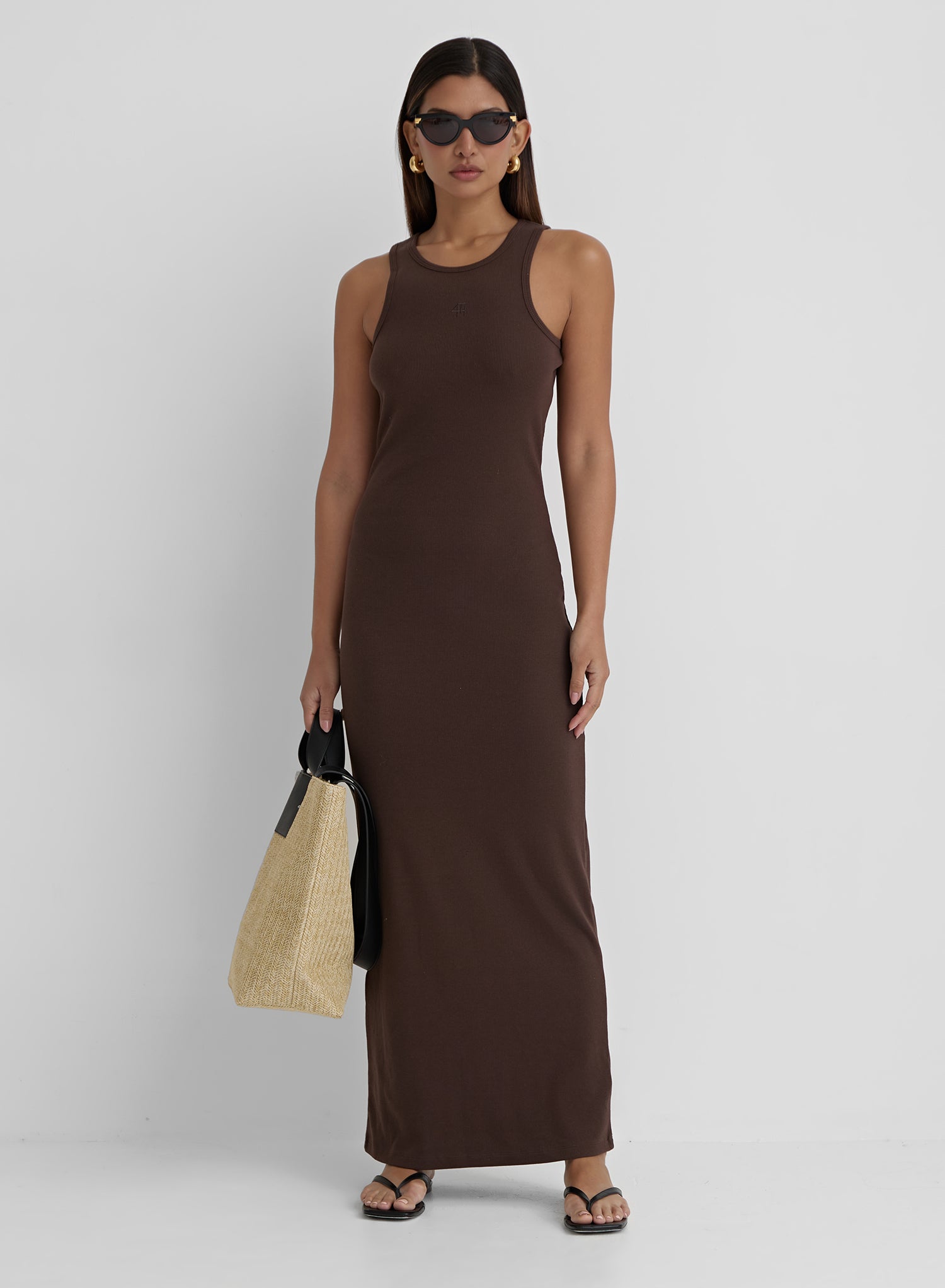 Chocolate Jersey Midaxi Dress